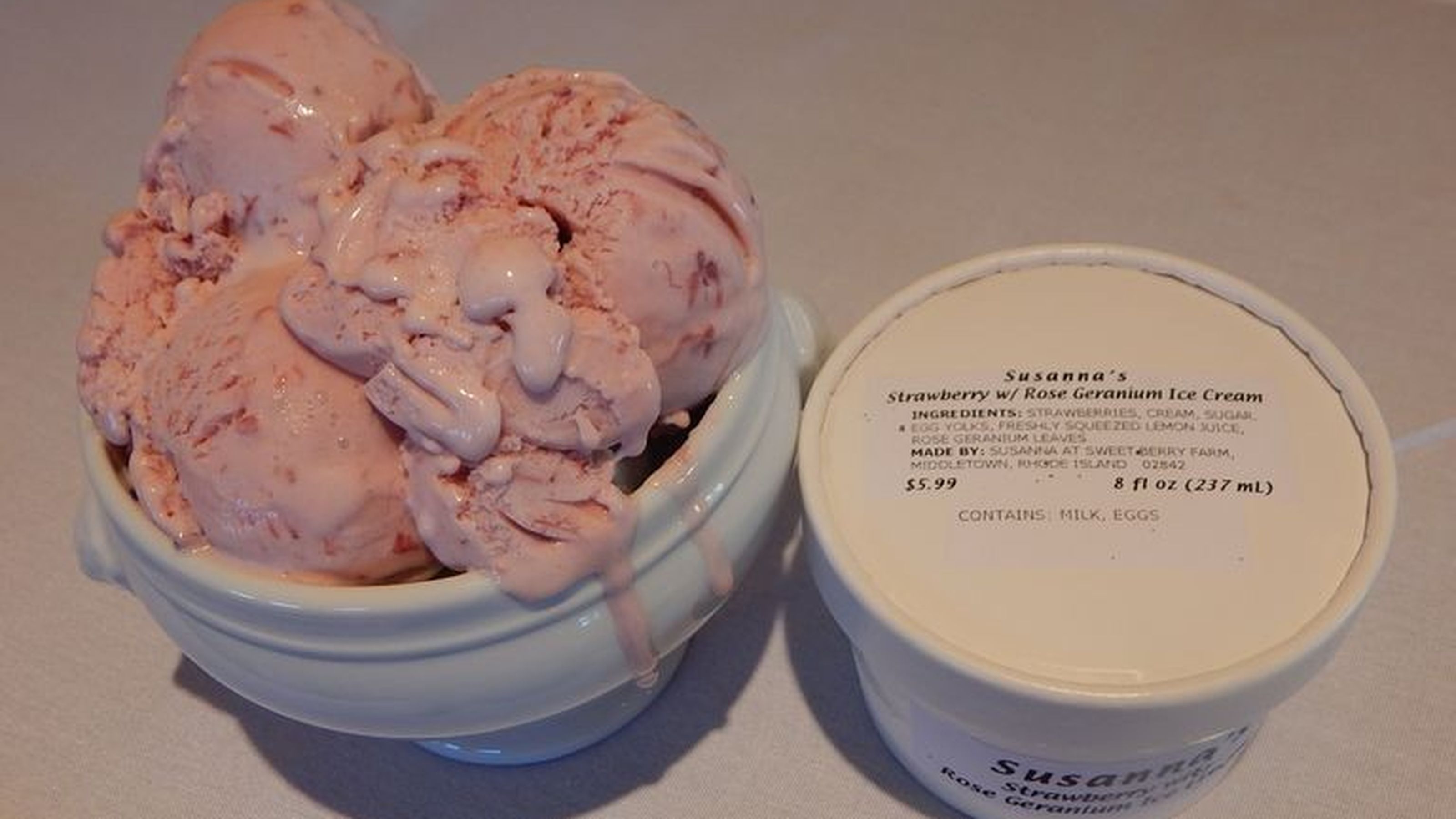 gelato al geranio