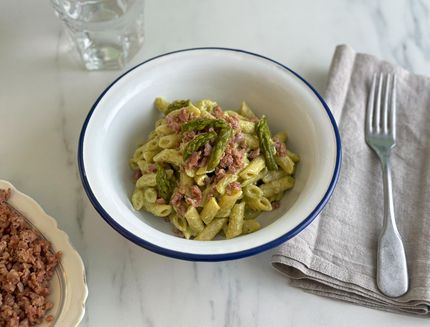 pasta crema di asparagi e salsiccia (6)