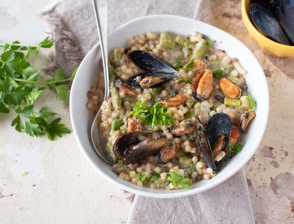 fregula cozze e asparagi (8)
