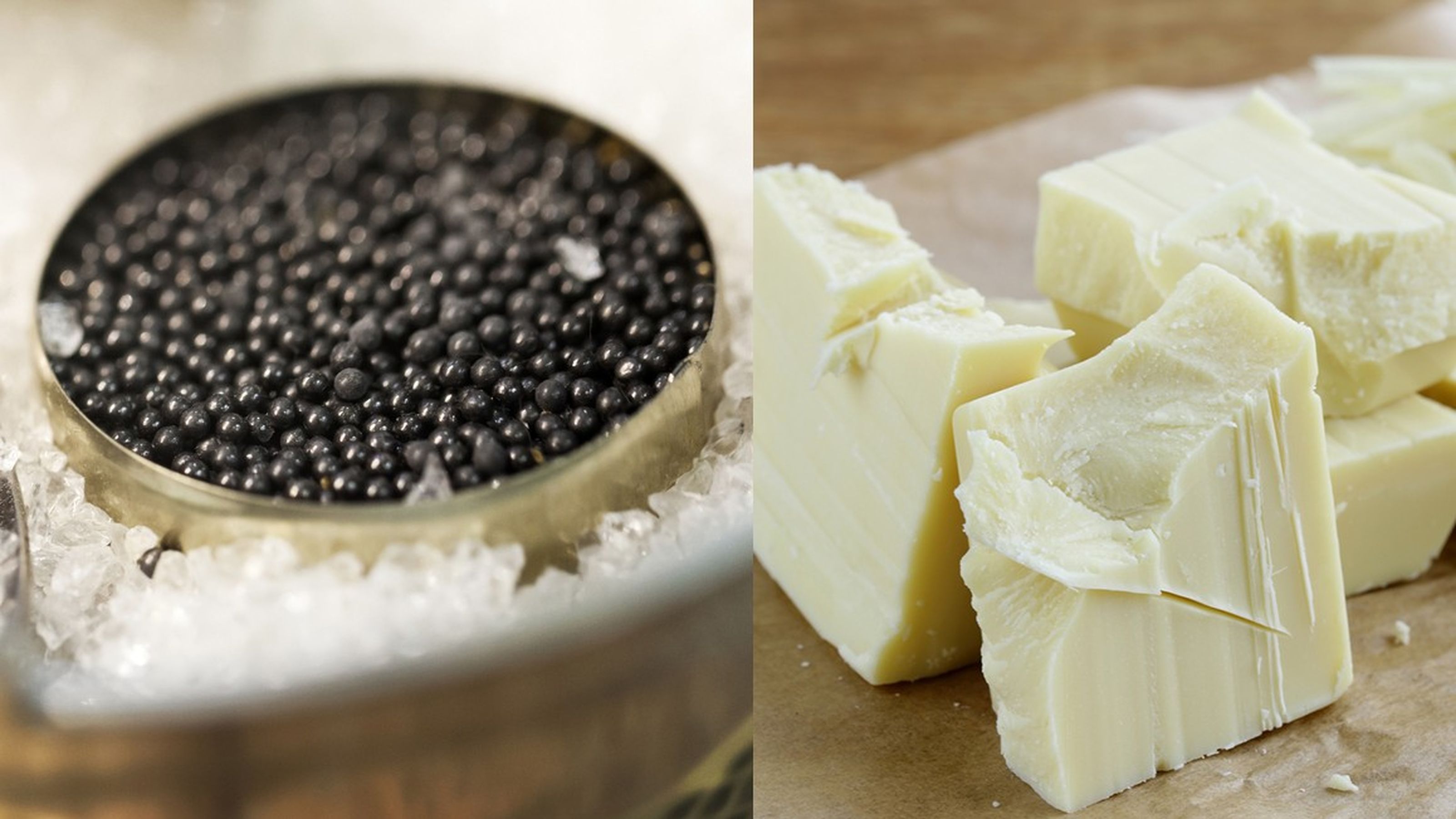 caviale e cioccolato bianco