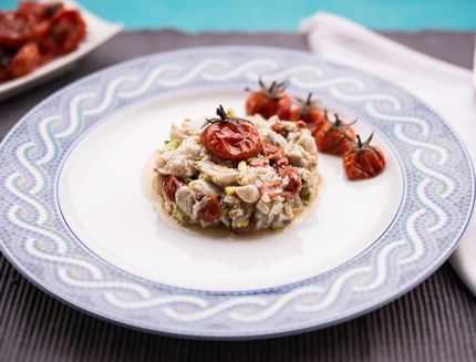 tartare di ombrina, pistacchi e pomodori-4