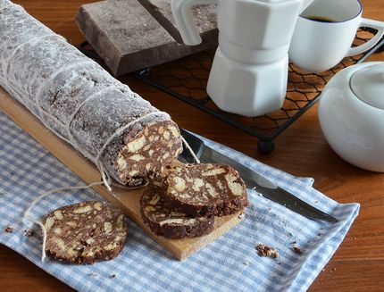Salame di cioccolato al caffe
