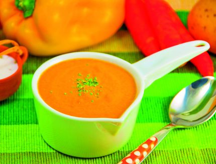 ZUPPA DI PEPERONI gialli e carote b1713