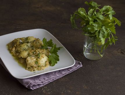 Merluzzo con cipolle