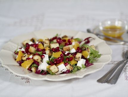 L’insalata invernale di radicchio e melagrana è pronta