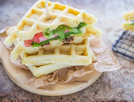 Still life waffle salati
