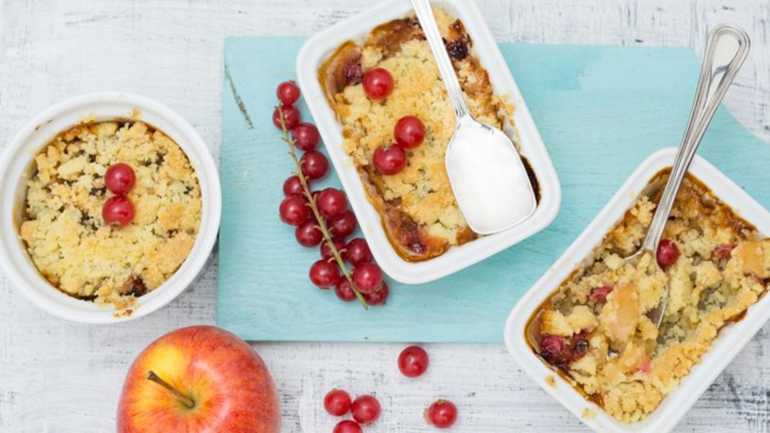 Il crumble di mele è pronto