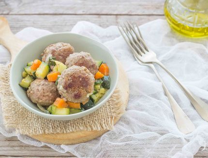 Still life polpette in bianco