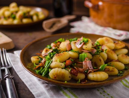 Fried homemade gnocchi