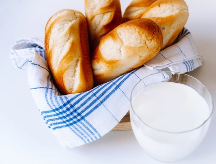 freshly baked wheat flour buns