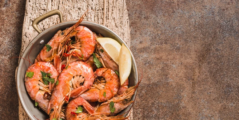 Gamberi in salsa di zenzero e lime
