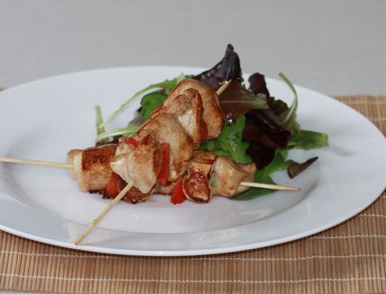 Gli spiedini di pollo teriyaki