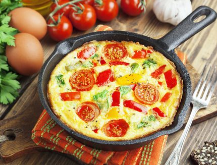 Frittata con pomodorini