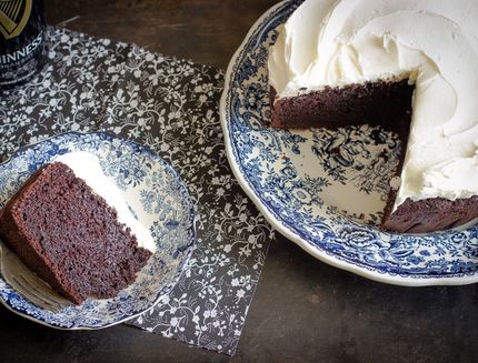 Still life  guinness cake