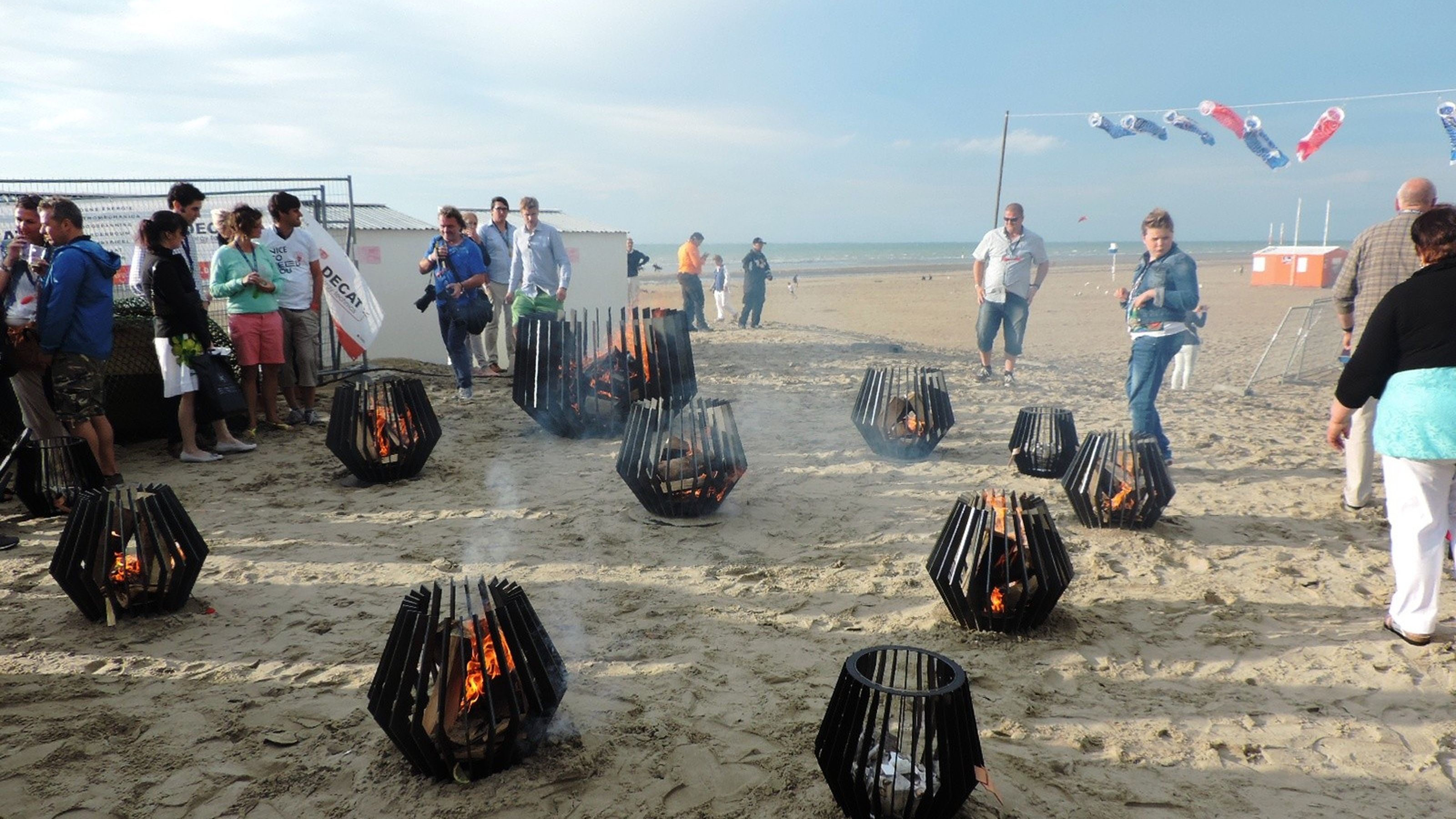 Bracieri sulla spiaggia