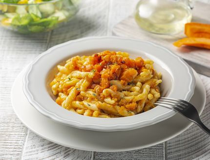 Pasta zucca e ricotta