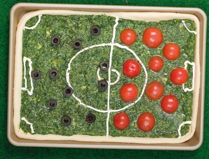 Pizza campo di calcio al bimby
