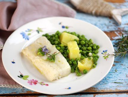 Merluzzo con piselli e patate still 2