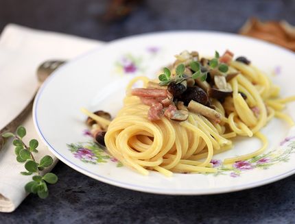 pasta con funghi in bianco (1)