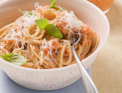 069 – spaghetti con pesto di peperoni