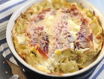 004 lasagna porri e prosciutto