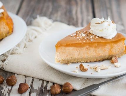La cheesecake alla zucca è pronta