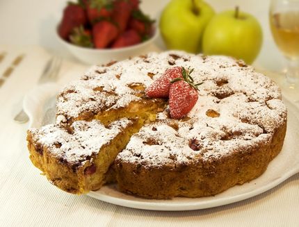 Torta di fragole al profumo di limone b1543