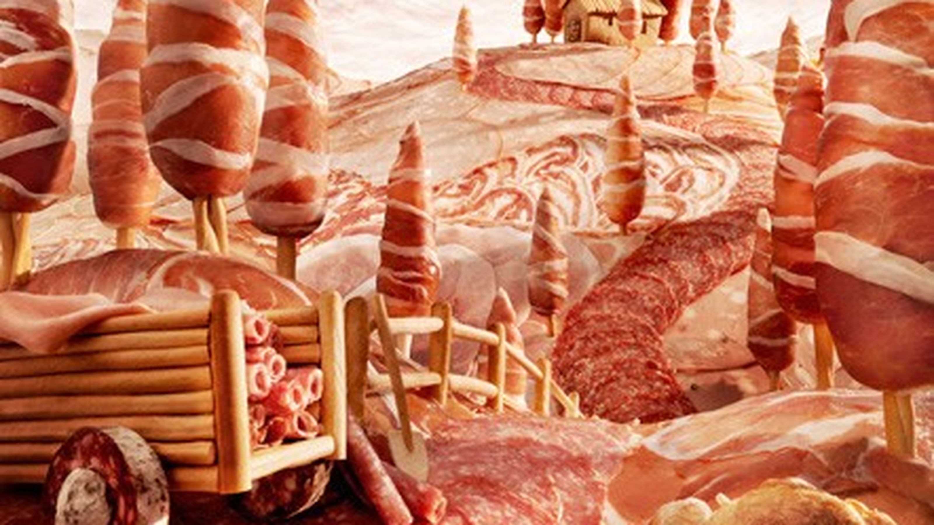 Toscana paesaggio di prosciutto