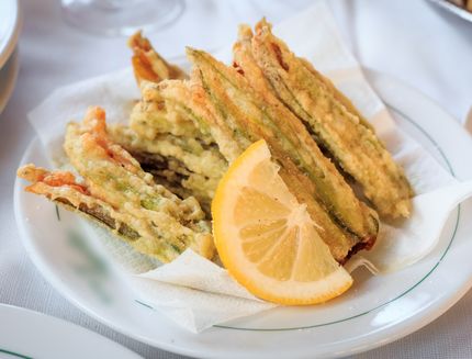 Fiori di zucca in pastella