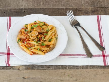 La pasta alla boscaiola