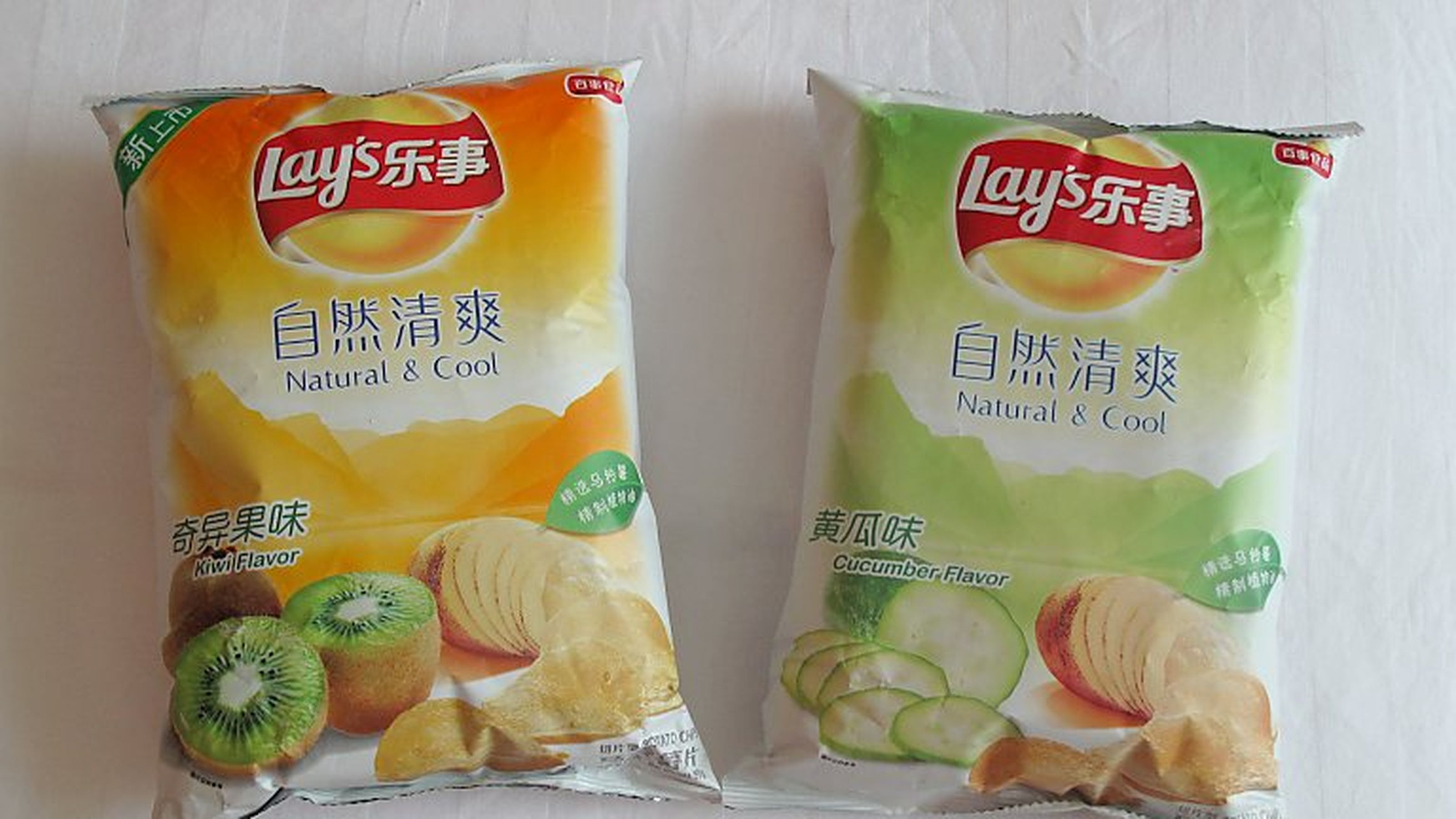 patatine al cetriolo e kiwi