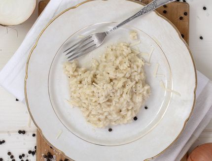 Cacio and pepper risotto