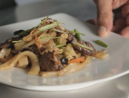 fettucine manzo e soia