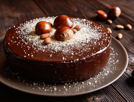 Torta di castagne e cioccolato fondente
