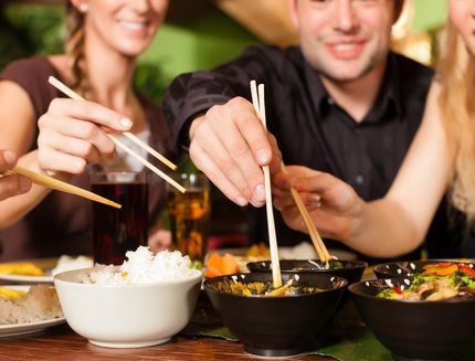 Mangiare al ristorante cinese