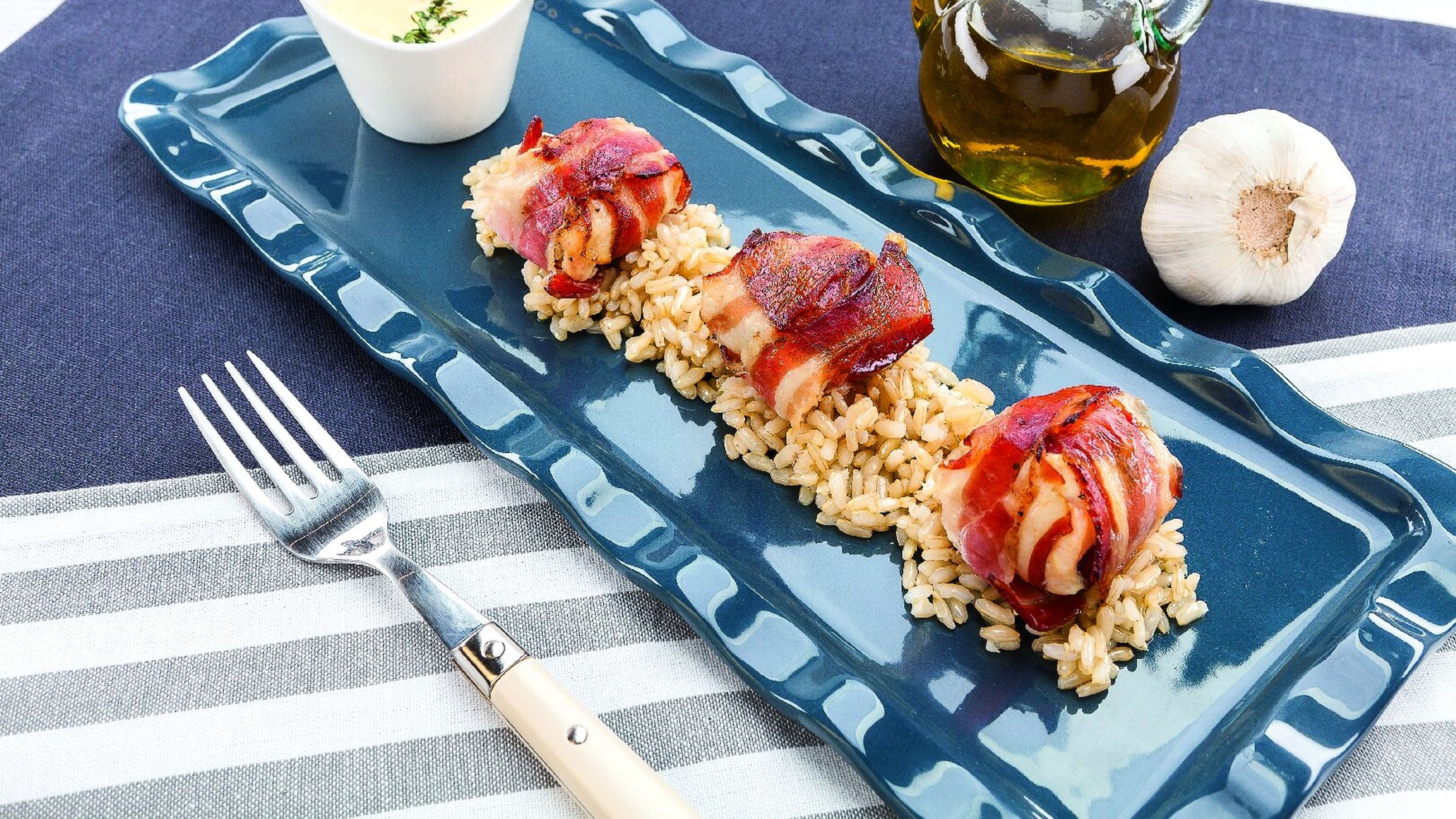 bocconcini di pollo e pancetta