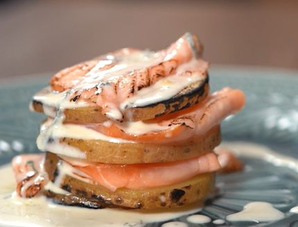 Millefoglie salmone e patate
