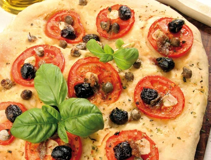 Piscialandrea, Typical Ligurian pizza, Ligury, Italy
