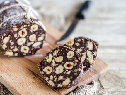 Salame di cioccolato senza uova