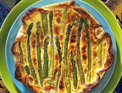 Asparagus and Camembert quiche, Europe