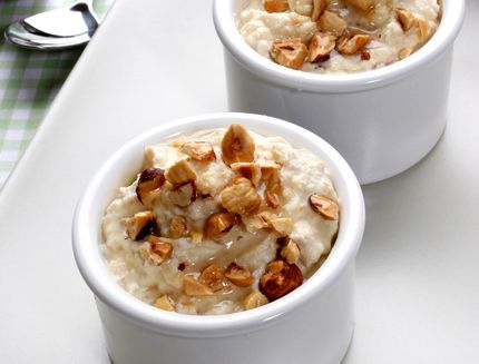 Porridge di fiocchi di avena con nocciole al bimby