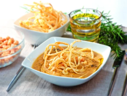 vellutata di ceci con tagliolini croccanti b1502