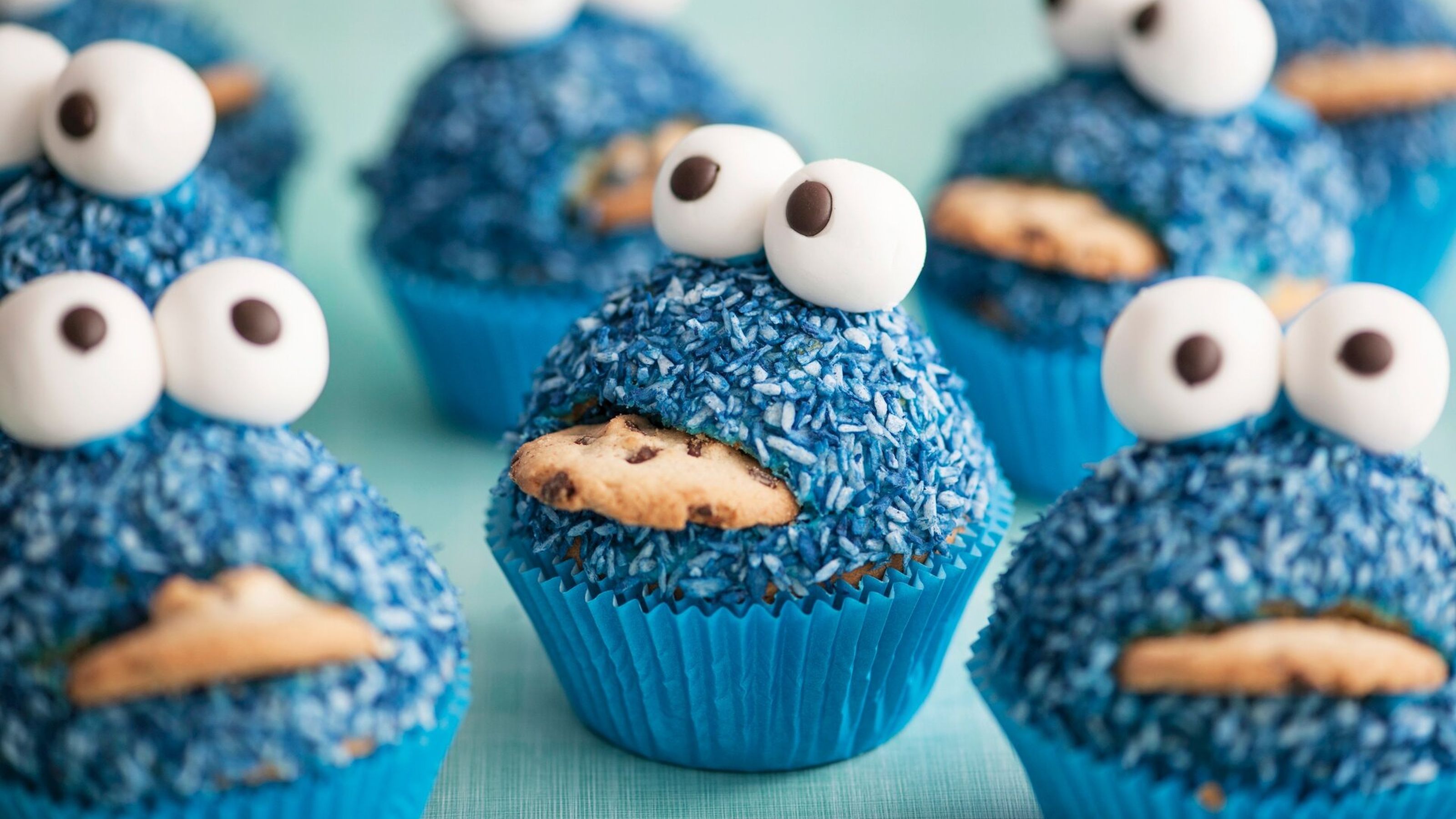 Blaue Monster Cupcakes