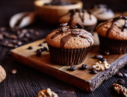 Coffee and walnut muffins