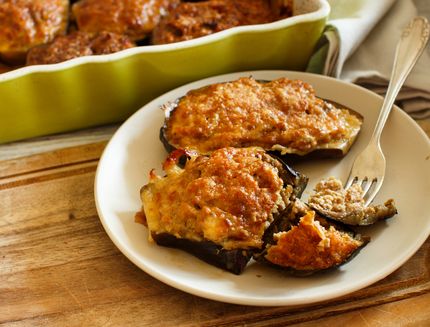 Melanzane ripiene di carne senza sugo