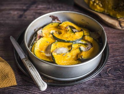 ZUCCA AL FORNO CON PROSCIUTTO E MOZZARELLA2