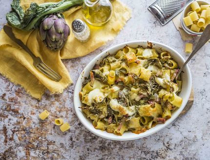 PASTA AL FORNO CON CARCIOFI E GUANCIALE4