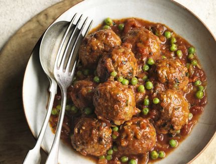 polpette con piselli