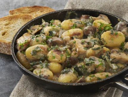 Gnocchi di patate con crema di funghi