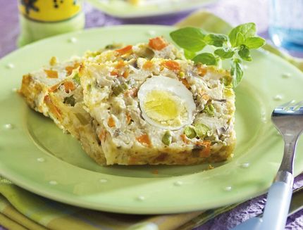 Plum-cake salato con verdure e uova al bimby